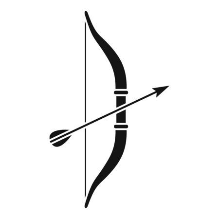 Arrow bow icon. Simple illustration of arrow bow icon for web design isolated on white backgroundの写真素材