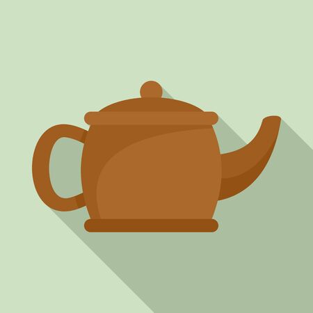 Matcha teapot icon. Flat illustration of matcha teapot icon for web designの写真素材