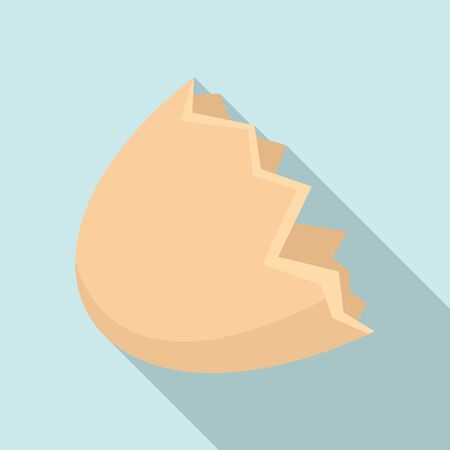 Half eggshell icon. Flat illustration of half eggshell icon for web designの写真素材