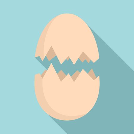 Eggshell icon. Flat illustration of eggshell icon for web designの写真素材