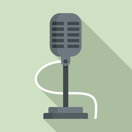 Retro microphone icon. Flat illustration of retro microphone icon for web designの写真素材