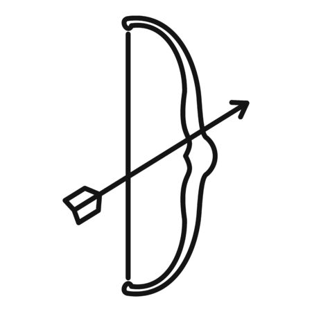 Arch bow icon. Outline arch bow icon for web design isolated on white backgroundの写真素材