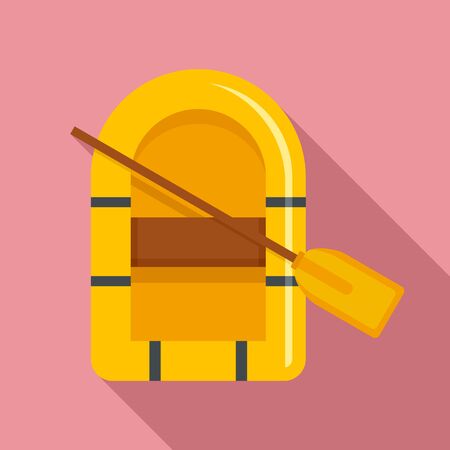 Rubber boat icon, flat styleの写真素材