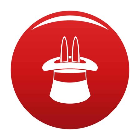Hat with a rabbit ear icon. Simple illustration of hat with a rabbit ear icon for any design redの写真素材