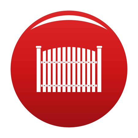 Wooden fence icon. Simple illustration of wooden fence icon for any design redの写真素材