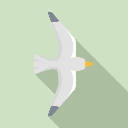 Seagull icon. Flat illustration of seagull icon for web designの写真素材