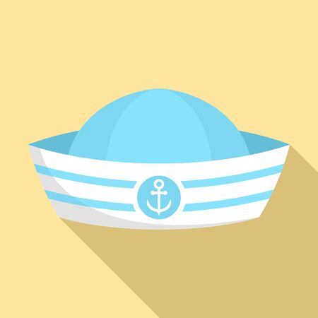 Sailor hat icon. Flat illustration of sailor hat icon for web designの写真素材