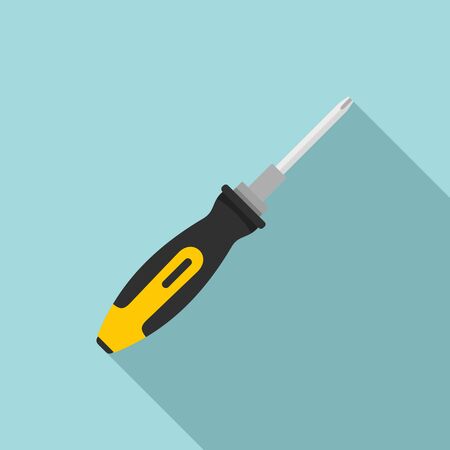 Screwdriver icon. Flat illustration of screwdriver icon for web designの写真素材