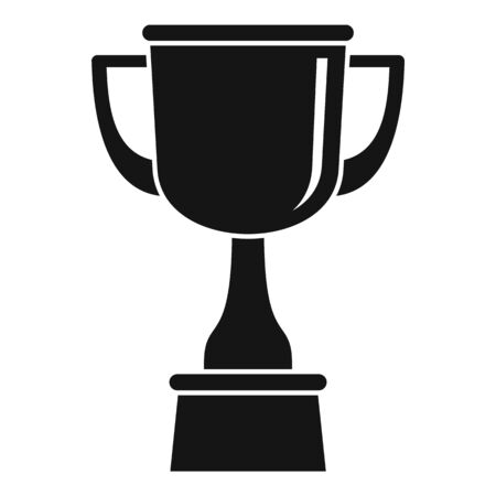 Gold cup icon. Simple illustration of gold cup icon for web design isolated on white backgroundの写真素材