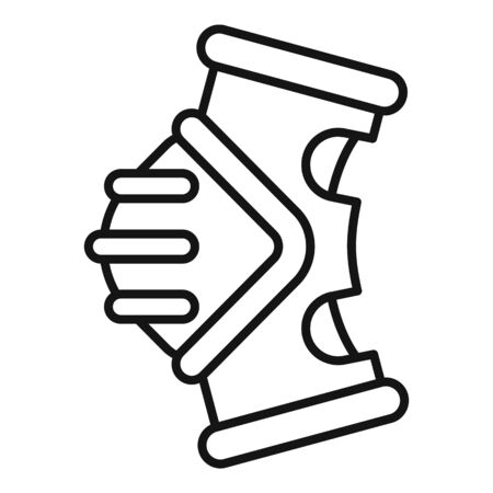 Bike back light icon. Outline bike back light icon for web design isolated on white backgroundの写真素材