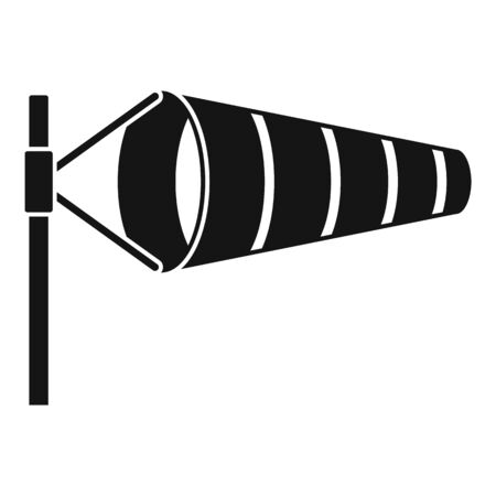 Wind direction icon. Simple illustration of wind direction vector icon for web design isolated on white backgroundのイラスト素材