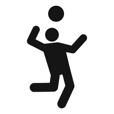 Volleyball icon. Simple illustration of volleyball vector icon for web design isolated on white backgroundのイラスト素材
