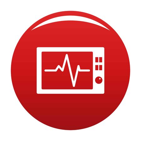 Ekg icon vector redのイラスト素材