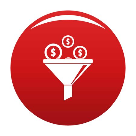 Investment icon vector redのイラスト素材