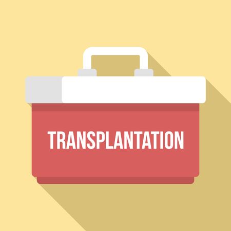 Transplantation box icon, flat styleのイラスト素材