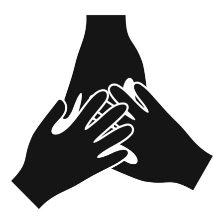Volunteer hands icon, simple styleのイラスト素材