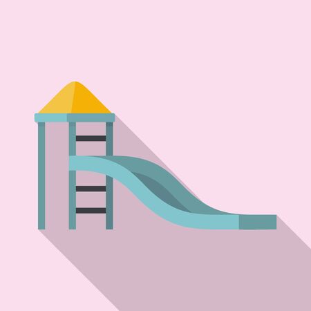 Kid slide icon, flat styleのイラスト素材
