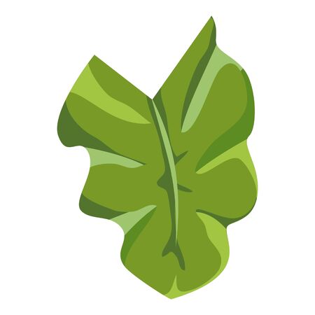 Elephant ear leaf icon, cartoon styleのイラスト素材