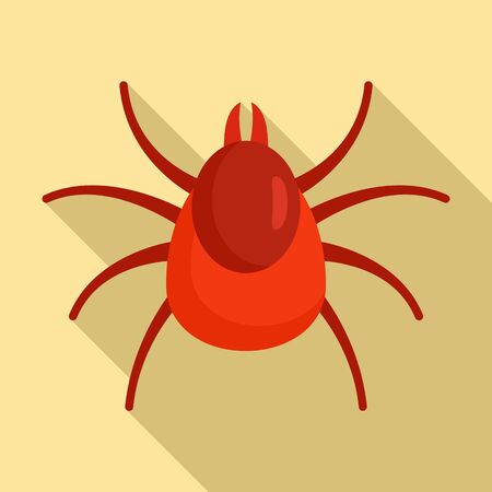 Insect mite icon, flat styleのイラスト素材