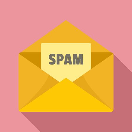 Mail spam icon, flat styleのイラスト素材