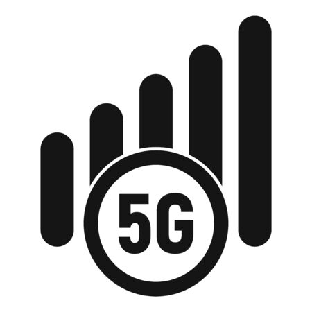 5g mobile icon, simple styleのイラスト素材