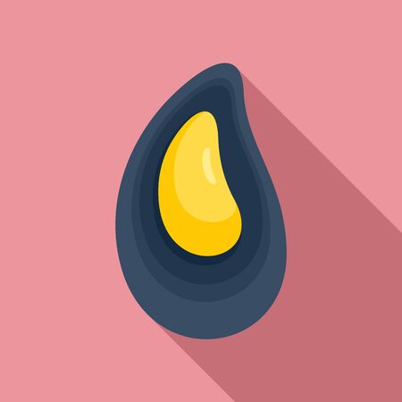 Mussels icon, flat styleのイラスト素材
