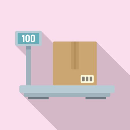 Warehouse scales icon, flat styleのイラスト素材