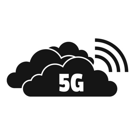 5g cloud technology icon, simple styleのイラスト素材