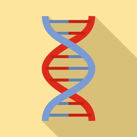 Alzheimer dna disease icon, flat styleのイラスト素材