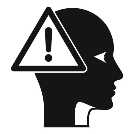 Alzheimers disease icon, simple styleのイラスト素材