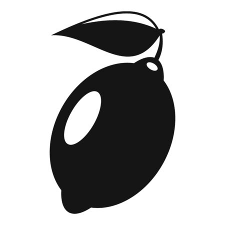Lemon fruit icon, simple styleのイラスト素材