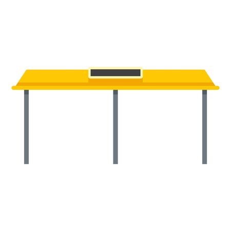 Cover bus station icon, flat styleのイラスト素材