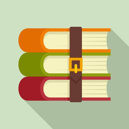 Archive books icon, flat styleのイラスト素材