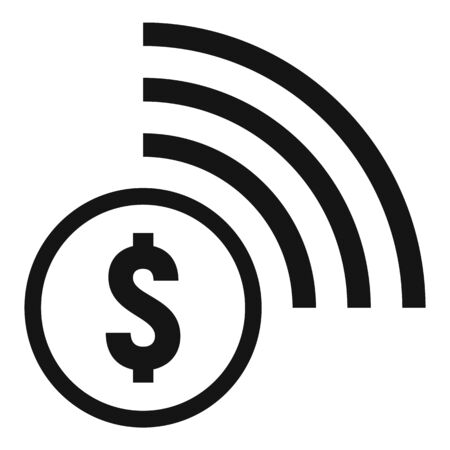 Contactless payment icon, simple styleのイラスト素材