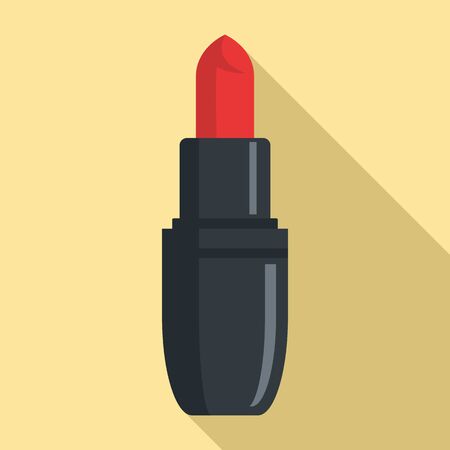 Woman lipstick icon, flat styleのイラスト素材