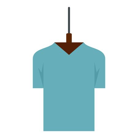 Blue marine tshirt icon, flat styleのイラスト素材