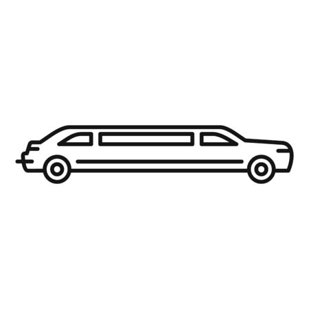 Party limousine icon. Outline party limousine vector icon for web design isolated on white backgroundのイラスト素材