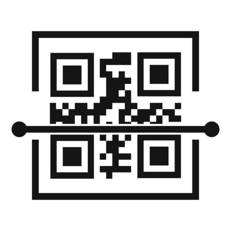 Scan qr code icon, simple styleのイラスト素材