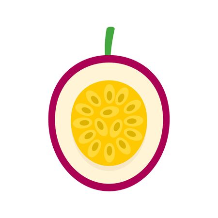 Half of maracuja icon. Flat illustration of half of maracuja vector icon for web designのイラスト素材