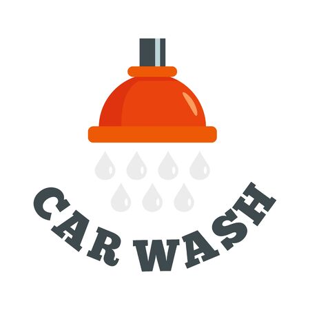 Water drop car wash. Flat illustration of water drop car wash vector   for web designのイラスト素材