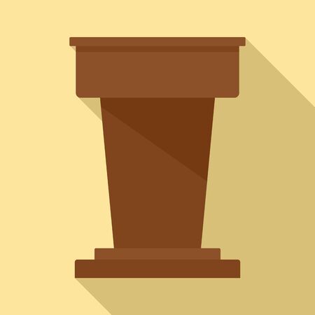 Lawyer tribune icon. Flat illustration of lawyer tribune vector icon for web designのイラスト素材