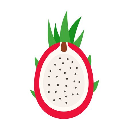 Cutted pitaya icon. Flat illustration of cutted pitaya vector icon for web designのイラスト素材