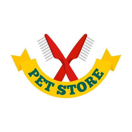 Pet brush , flat styleのイラスト素材
