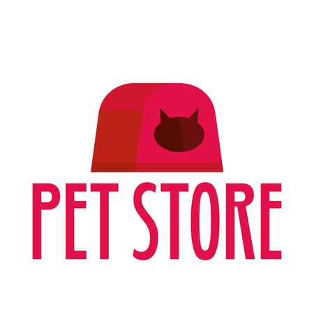 Cat box pet store , flat styleのイラスト素材