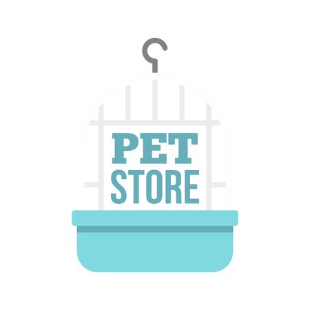 Bird cage pet store , flat styleのイラスト素材