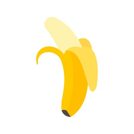 Open banana icon, flat styleのイラスト素材