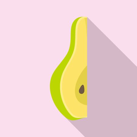 Fresh pear slice icon. Flat illustration of fresh pear slice vector icon for web designのイラスト素材