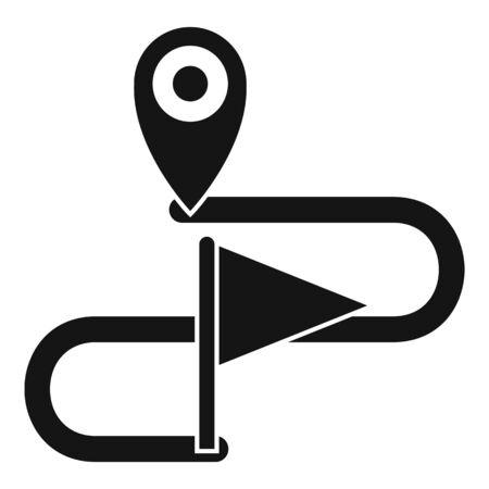 Finish race route icon. Simple illustration of finish race route vector icon for web design isolated on white backgroundのイラスト素材