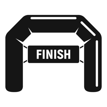 Finish arch icon, simple styleのイラスト素材