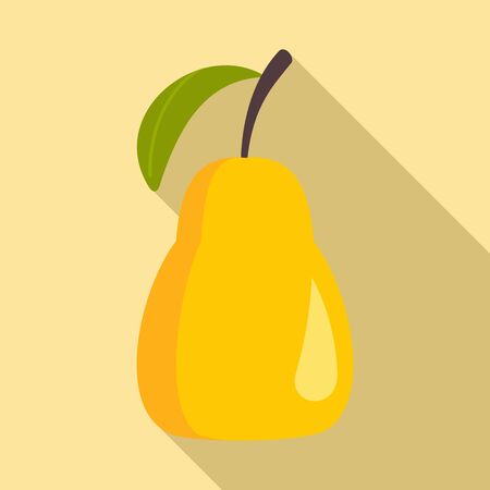 Tasty pear icon. Flat illustration of tasty pear vector icon for web designのイラスト素材